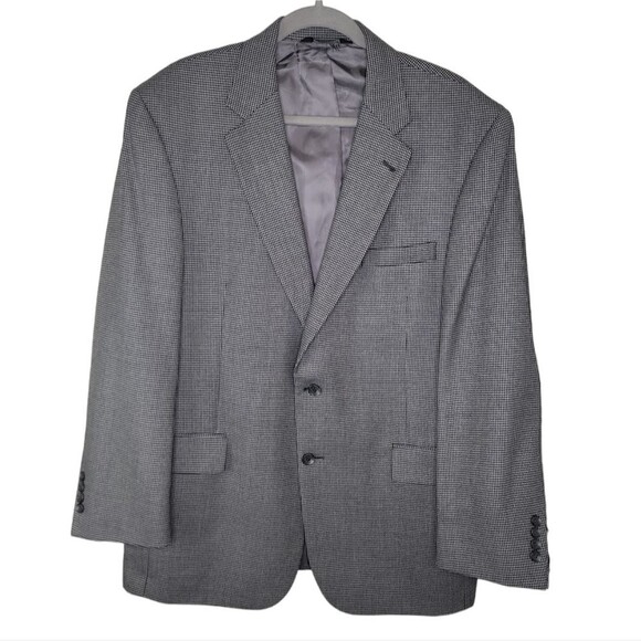 Jos. A. Bank wool houndstooth sports coat blazer jacket size 43R